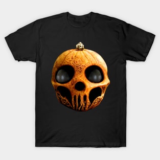 Scary Halloween Pumpkin Art T-Shirt